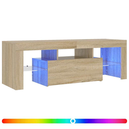 TV Cabinet with LED Lights Sonoma Oak 120x35x40 cm