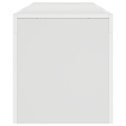 TV Cabinet with LED Lights White 140x36.5x40 cm