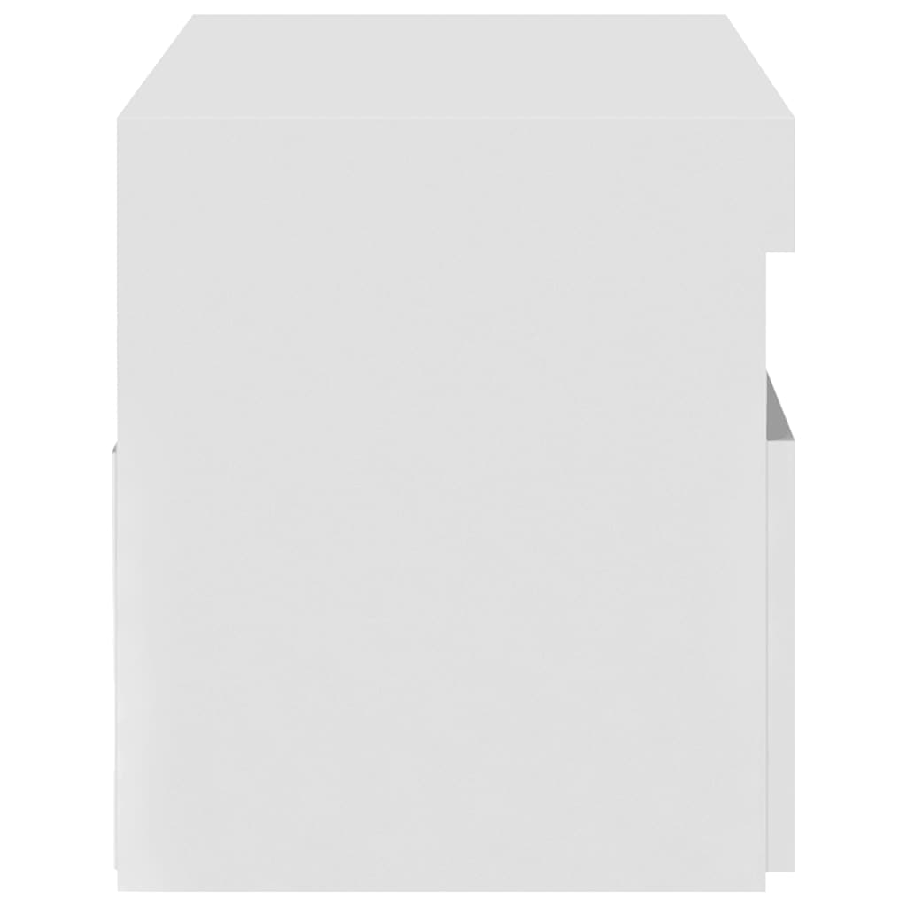 804391 vidaXL TV Cabinet with LED Lights White 75x35x40 cm