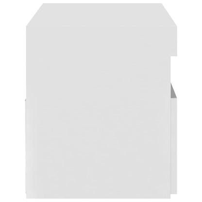 804391 vidaXL TV Cabinet with LED Lights White 75x35x40 cm
