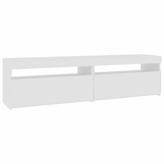 804392 vidaXL 2 Piece TV Cabinet Set with LED Lights White 75x35x40 cm