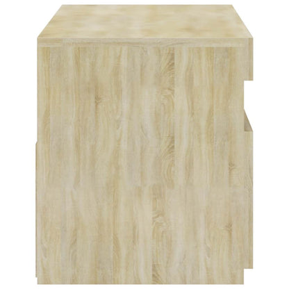 804397 vidaXL TV Cabinet with LED Lights Sonoma Oak 75x35x40 cm