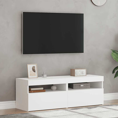 TV Cabinets with LED Lights 2 pcs White 60x35x40 cm