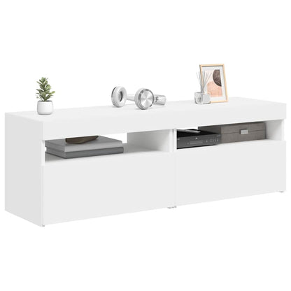 TV Cabinets with LED Lights 2 pcs White 60x35x40 cm