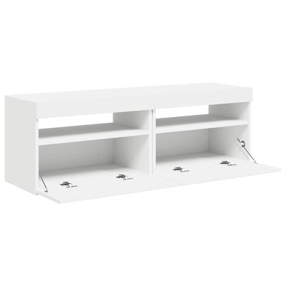 TV Cabinets with LED Lights 2 pcs White 60x35x40 cm
