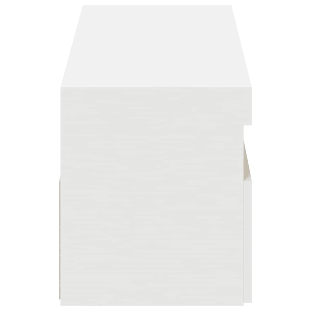 TV Cabinets with LED Lights 2 pcs White 60x35x40 cm