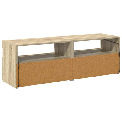 TV Cabinets with LED Lights 2 pcs Sonoma Oak 60x35x40 cm