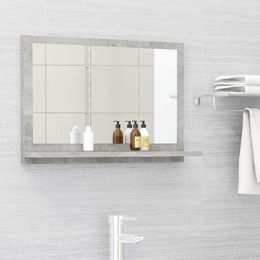 Mirror | Concrete grey | Engineered wood | Wall mounting