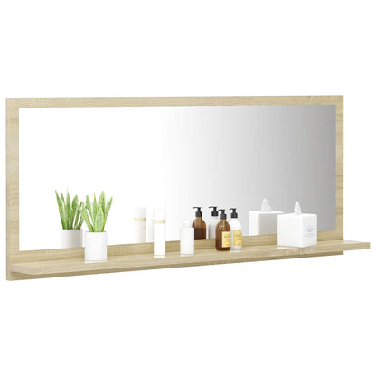 Mirror | Sonoma oak | Engineered wood | 90 x 10.5 x 37 cm | Wall mounting
