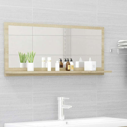 Mirror | Sonoma oak | Engineered wood | 90 x 10.5 x 37 cm | Wall mounting