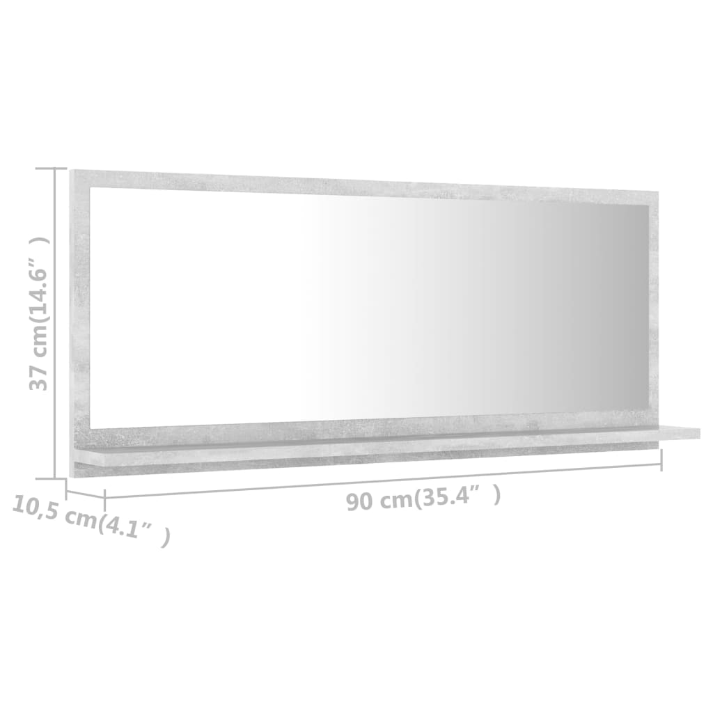 Mirror | Concrete grey | Engineered wood, acrylic | Large