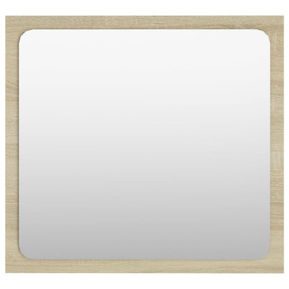 Bathroom Mirror Sonoma Oak 15.7"x0.6"x14.6" Engineered Wood