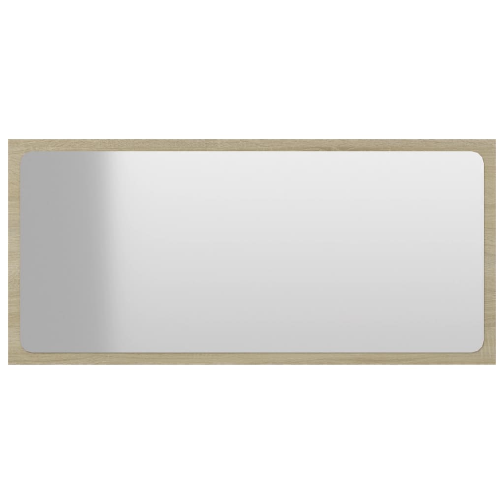 Bathroom Mirror Sonoma Oak 31.5"x0.6"x14.6" Engineered Wood