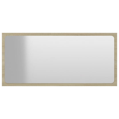 Bathroom Mirror Sonoma Oak 31.5"x0.6"x14.6" Engineered Wood