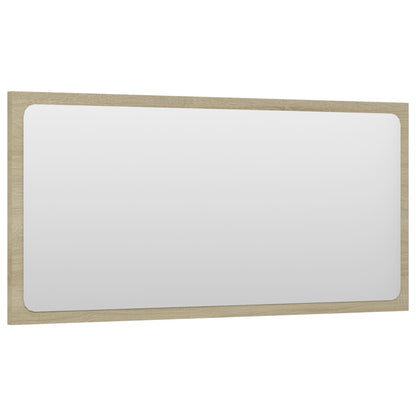 Bathroom Mirror Sonoma Oak 31.5"x0.6"x14.6" Engineered Wood