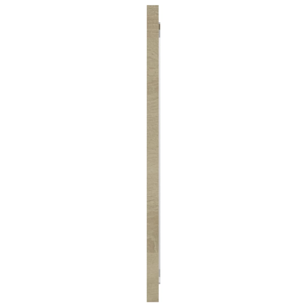 Bathroom Mirror Sonoma Oak 31.5"x0.6"x14.6" Engineered Wood