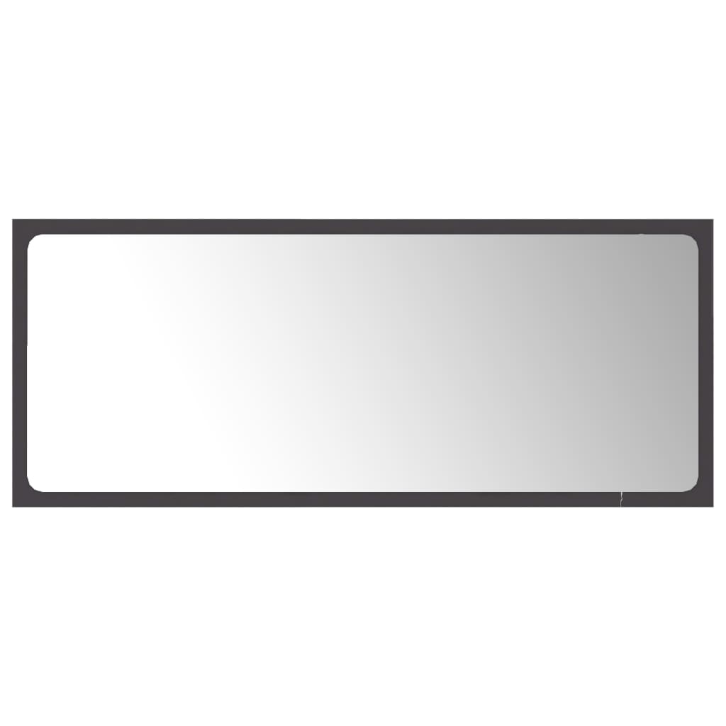 vidaXL Mirror Grey Engineered wood, acrylic 35 x 14 in Mirror