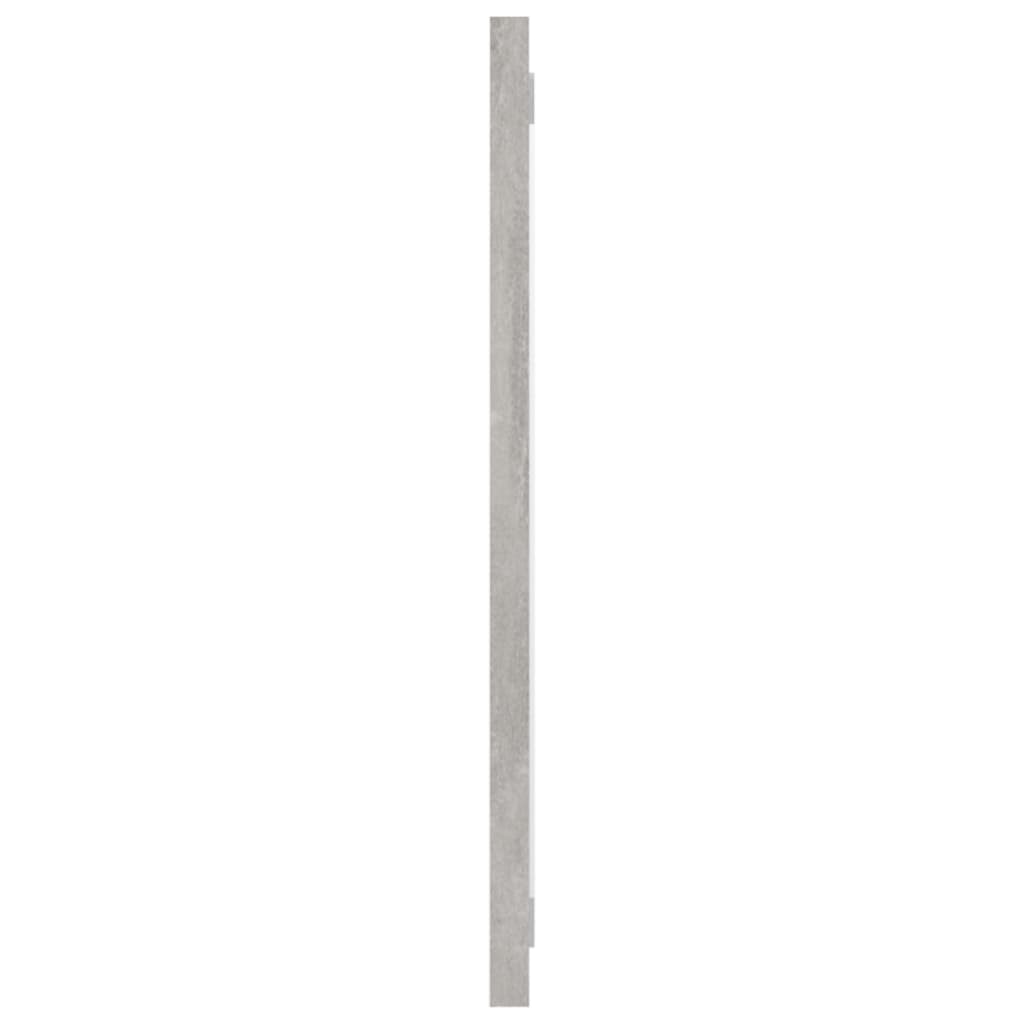 Bathroom Mirror Concrete Gray 39.4"x0.6"x14.6" Engineered Wood