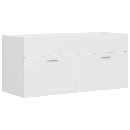 Sink Cabinet White 100x38.5x46 cm Engineered Wood