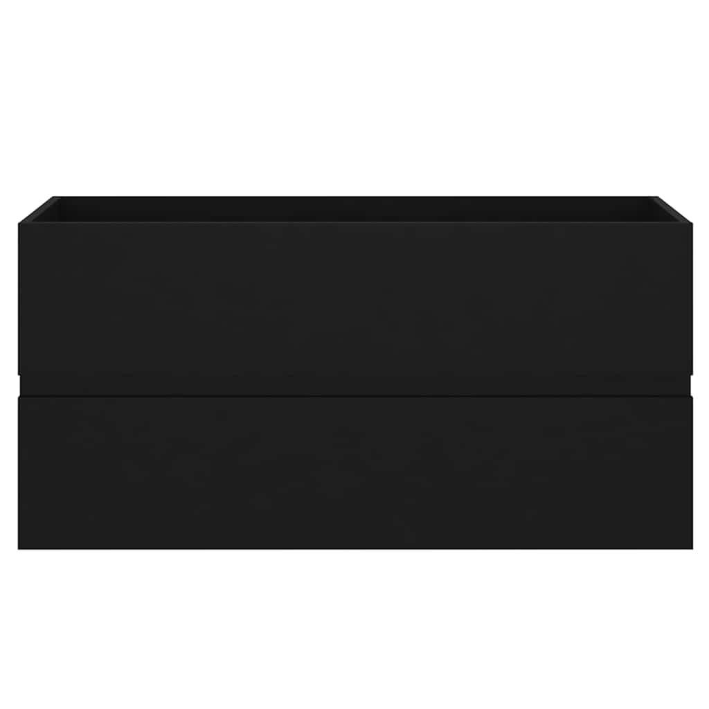 Sink Cabinet | Black | Engineered Wood | 90 x 38.5 x 45 cm | Sink Cabinet