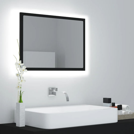 Mirror | Black | Engineered wood, acrylic | Medium | Bathroom Mirror