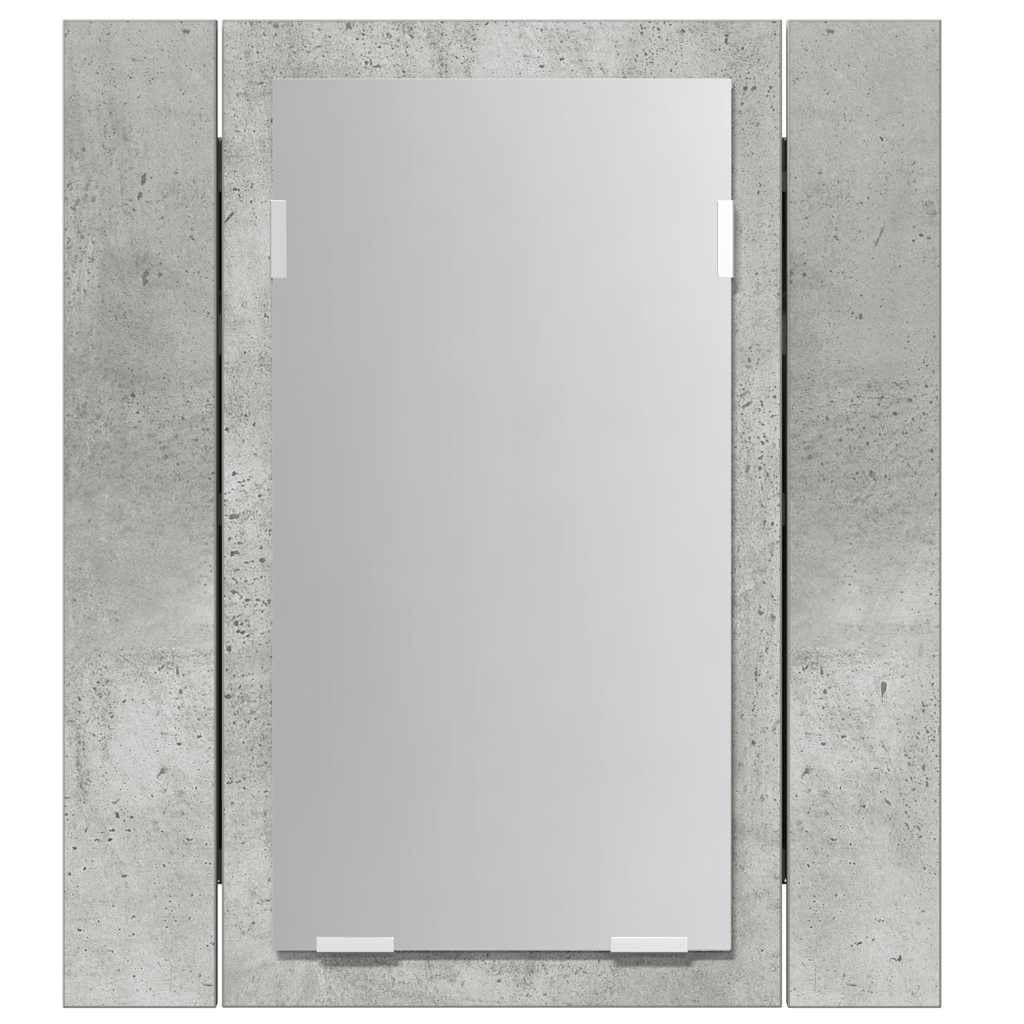 LED Bathroom Mirror Cabinet Concrete Grey 40x12x45 cm Acrylic