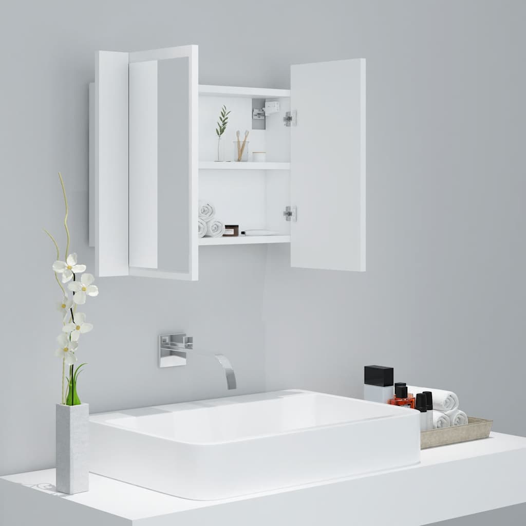Led Mirror Cabinet | White | Engineered wood, Acrylic | Compact