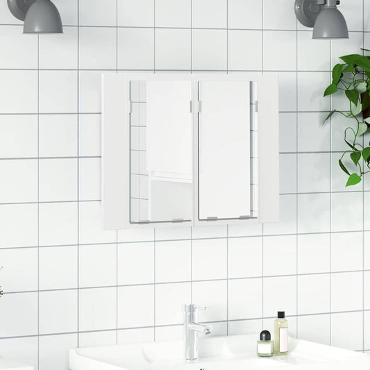 LED Bathroom Mirror Cabinet White 60x12x45 cm Acrylic