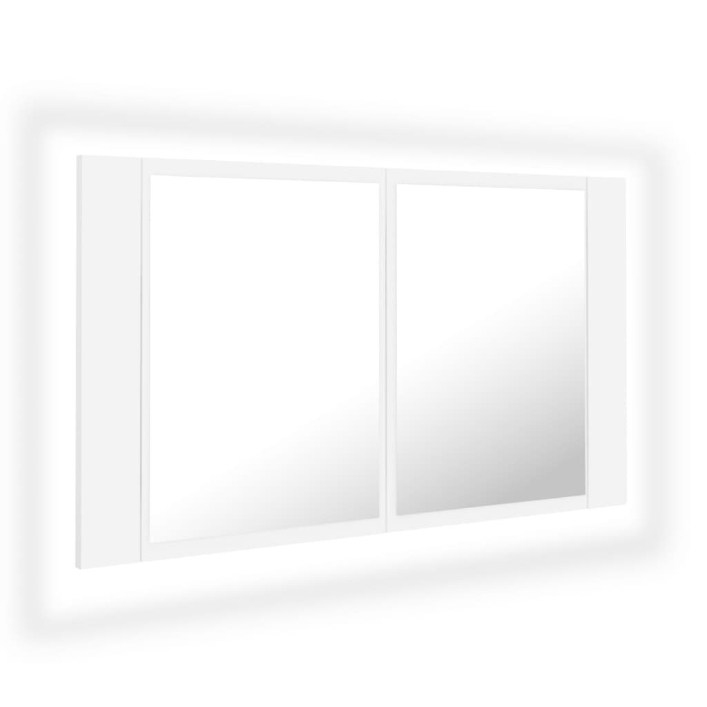 Led Mirror Cabinet | White | Engineered wood, acrylic | 80x12x45 cm