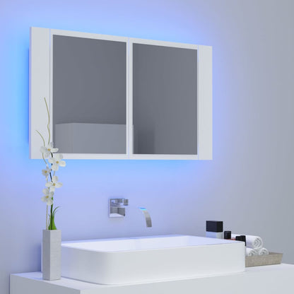 Led Mirror Cabinet | White | Engineered wood, acrylic | 80x12x45 cm