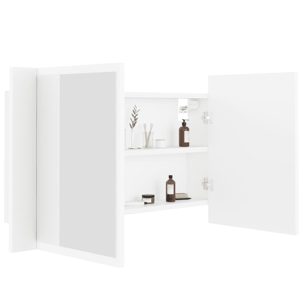 Led Mirror Cabinet | White | Engineered wood, acrylic | 80x12x45 cm