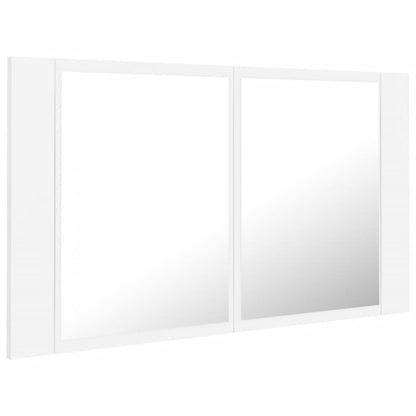 Led Mirror Cabinet | White | Engineered wood, acrylic | 80x12x45 cm