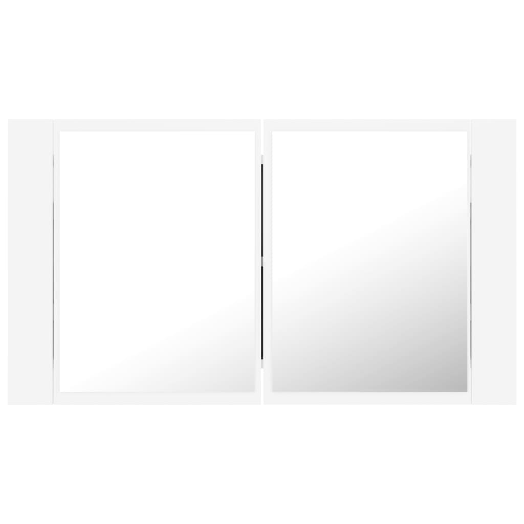 Led Mirror Cabinet | White | Engineered wood, acrylic | 80x12x45 cm