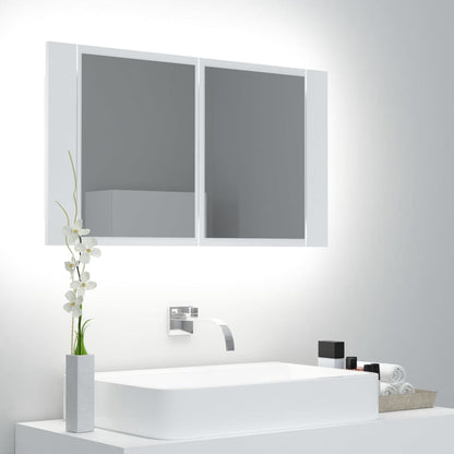 Led Mirror Cabinet | White | Engineered wood, acrylic | 80x12x45 cm