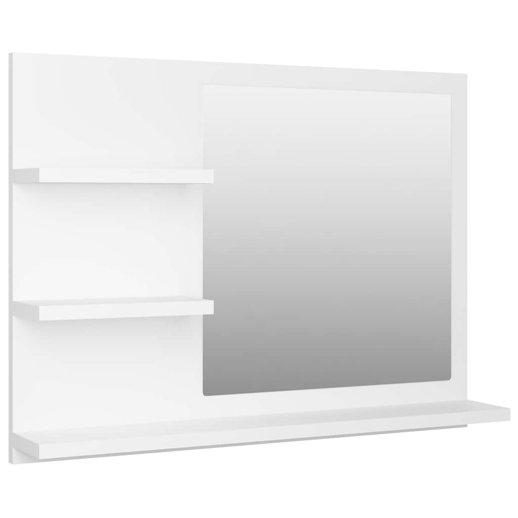 Bathroom Mirror White 23.6"x4.1"x17.7" Engineered Wood