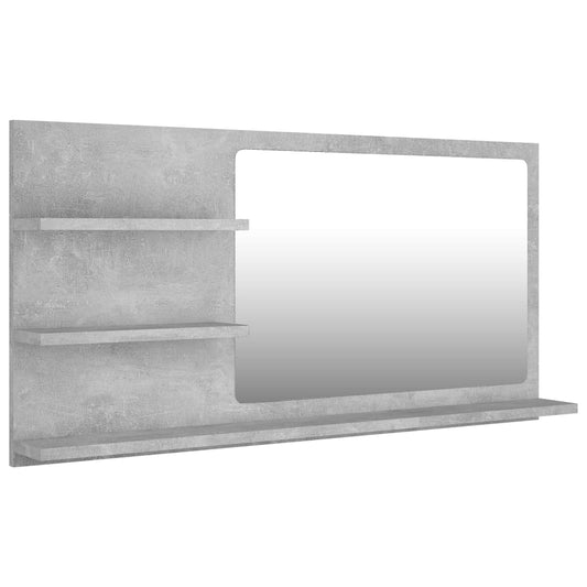 Mirror | Concrete Grey | Engineered Wood, Acrylic | Bathroom Mirror