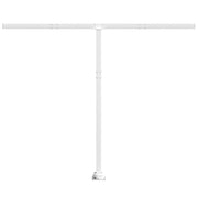 Awning Post Set White 300x245 cm Iron