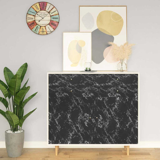 Self-adhesive Furniture Film Black Stone 500x90 cm PVC