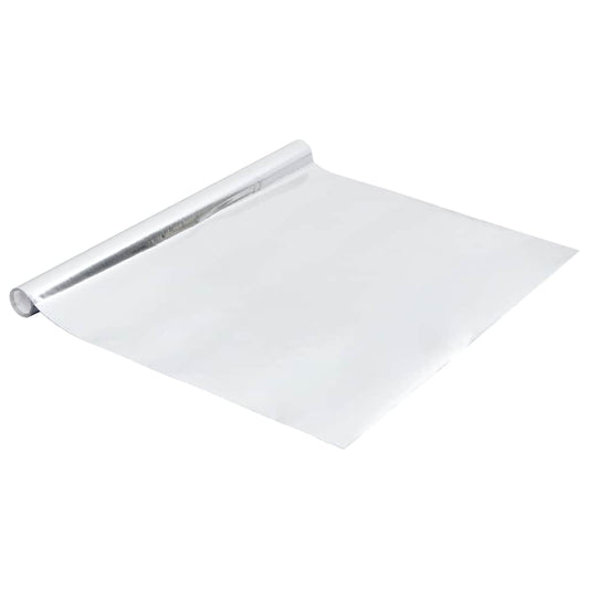 Self-adhesive Furniture Film High Gloss Silver 500x90 cm PVC