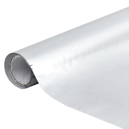 Self-adhesive Furniture Film High Gloss Silver 500x90 cm PVC