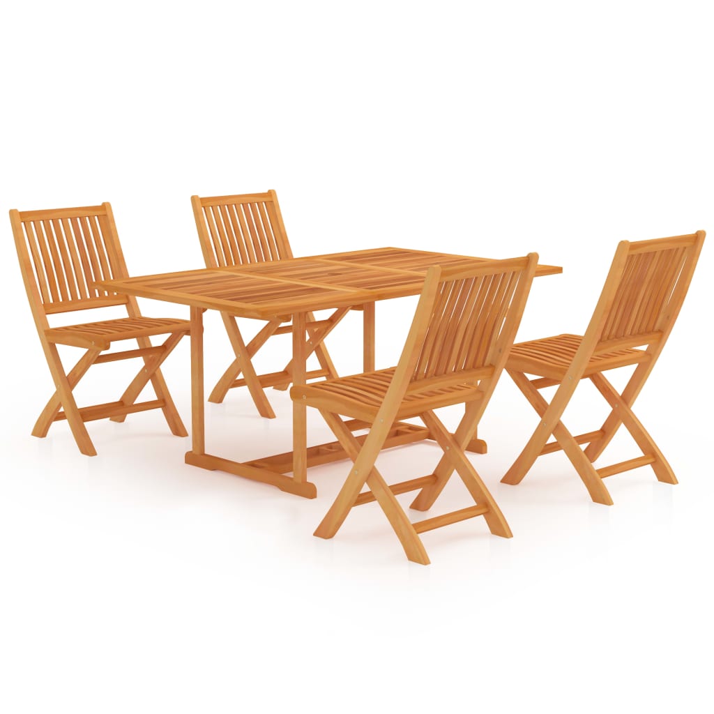 Garden Dining Set | Warm Brown | Finely sanded teak hardwood