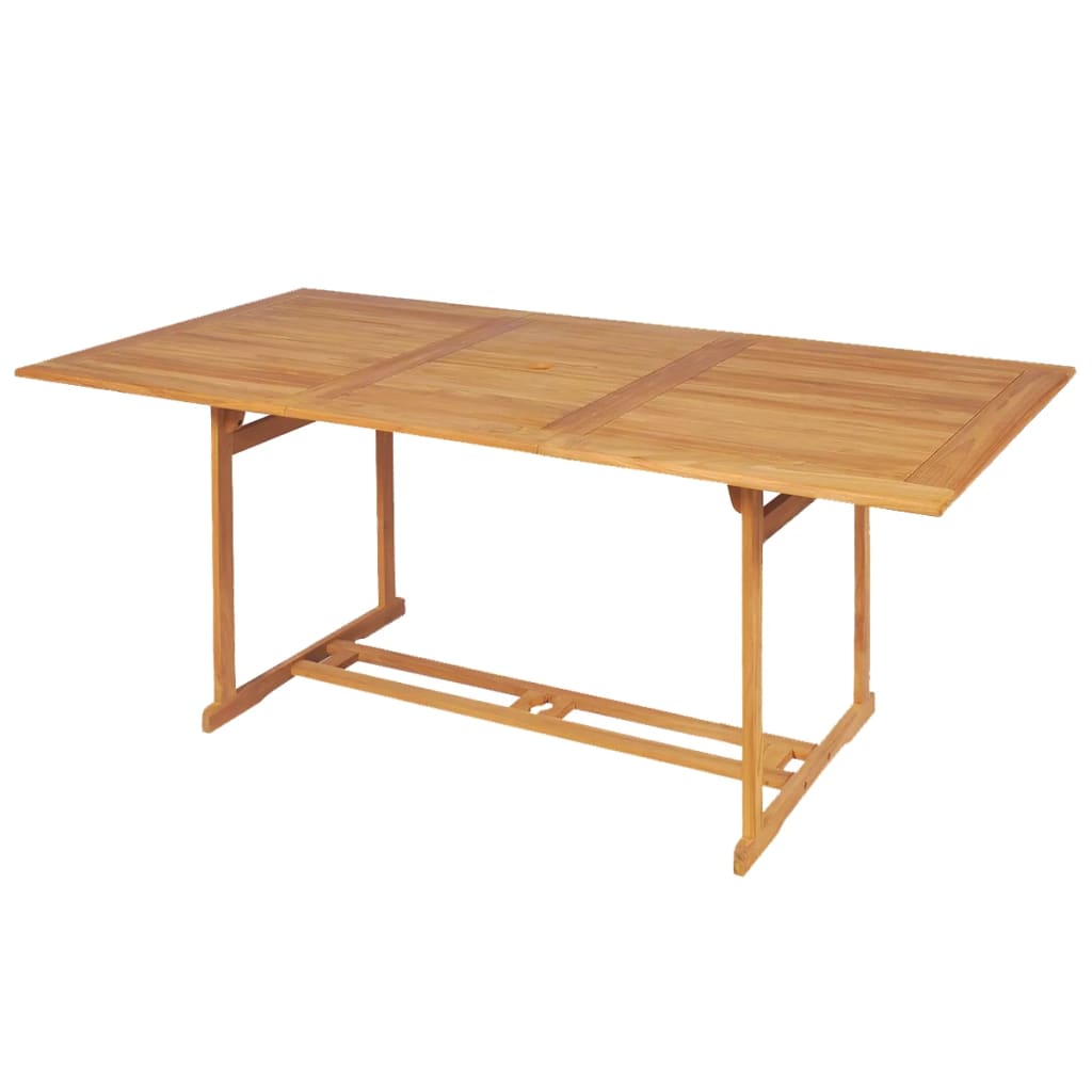 Garden Dining Set | Warm teak brown | Solid Teak Wood | Large | Foldable