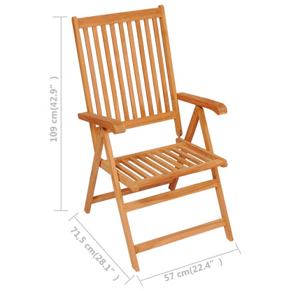 Garden Dining Set | Warm teak brown | Solid Teak Wood | Large | Foldable