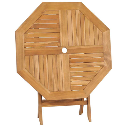 5 Piece Garden Dining Set Solid Teak Wood