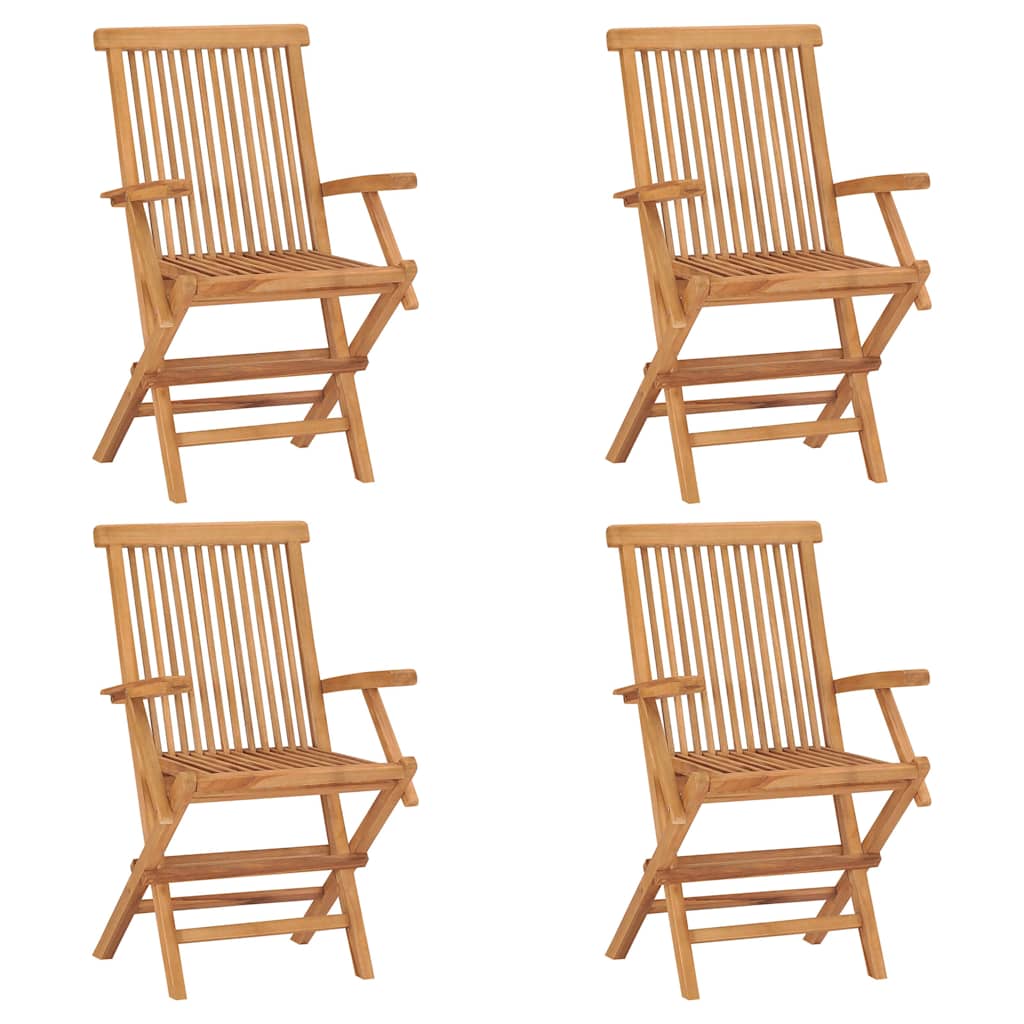 5 Piece Garden Dining Set Solid Teak Wood