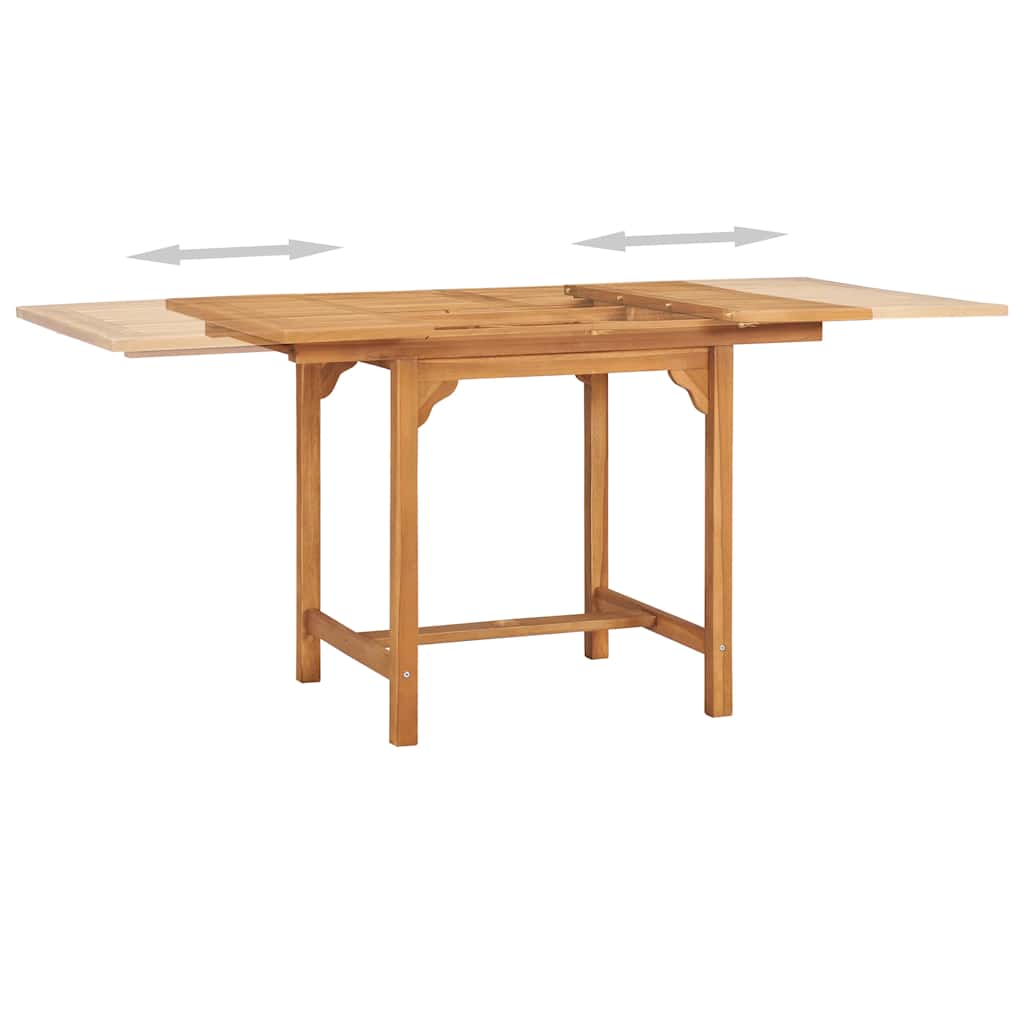 Garden Dining Set | Warm brown | Fine sanded teak hardwood | Foldable