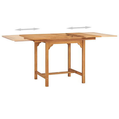 Garden Dining Set | Warm brown | Fine sanded teak hardwood | Foldable