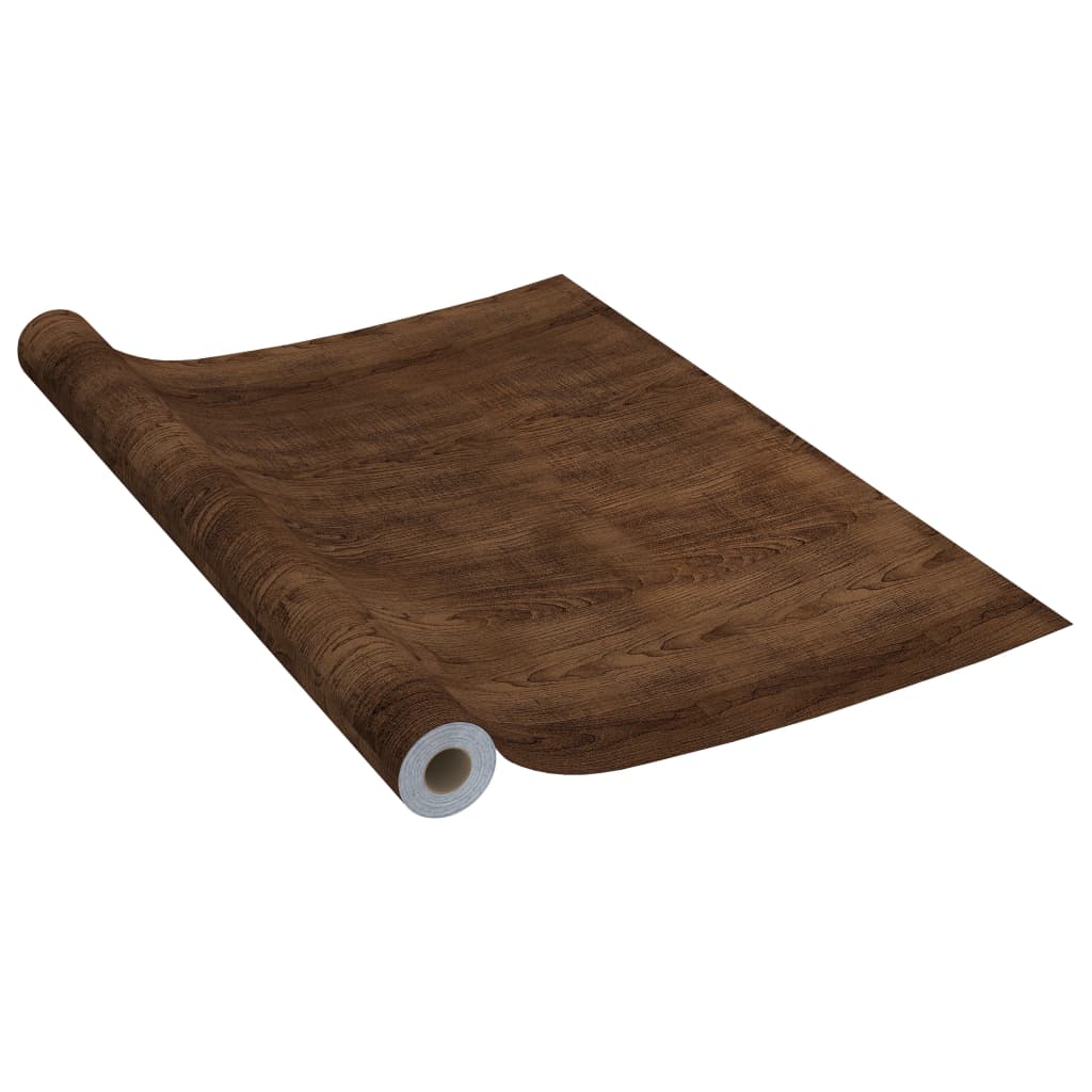 Door Film | Set of 4 | Dark Oak | PVC | 210 x 90 cm | Decorative Inlays