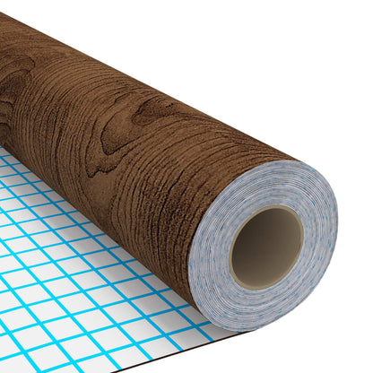 Door Film | Set of 4 | Dark Oak | PVC | 210 x 90 cm | Decorative Inlays