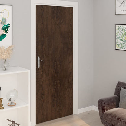 Door Film | Set of 4 | Dark Oak | PVC | 210 x 90 cm | Decorative Inlays